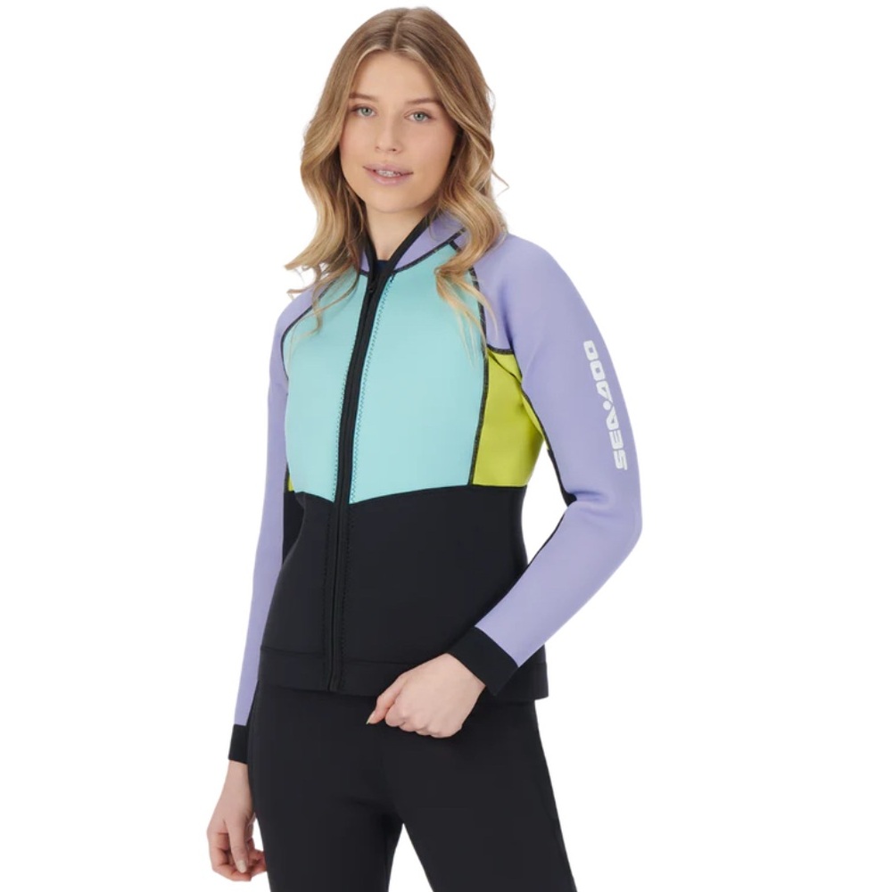 SEA DOO Women's Montego Watersport Neoprene Jacket Lilac/Black/Lime Green.XL NWT